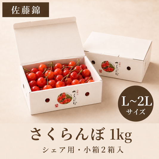 【予約】佐藤錦 1kg | シェア用  (500g×2)
